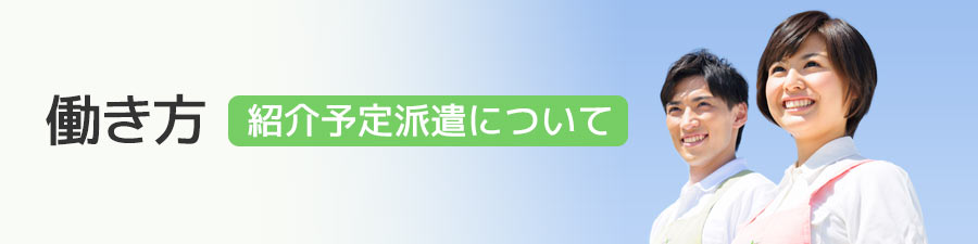 働き方／紹介予定派遣について